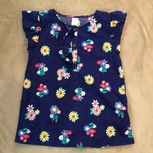 Girls Carter navy floral top